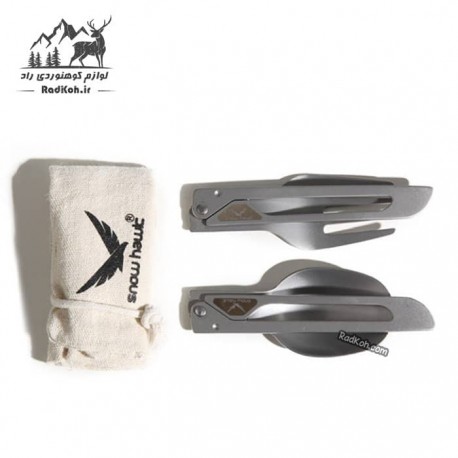 ست قاشق چنگال تاشو طبیعت گردی اسنوهاک کد SN-C6133 رنگ استیل