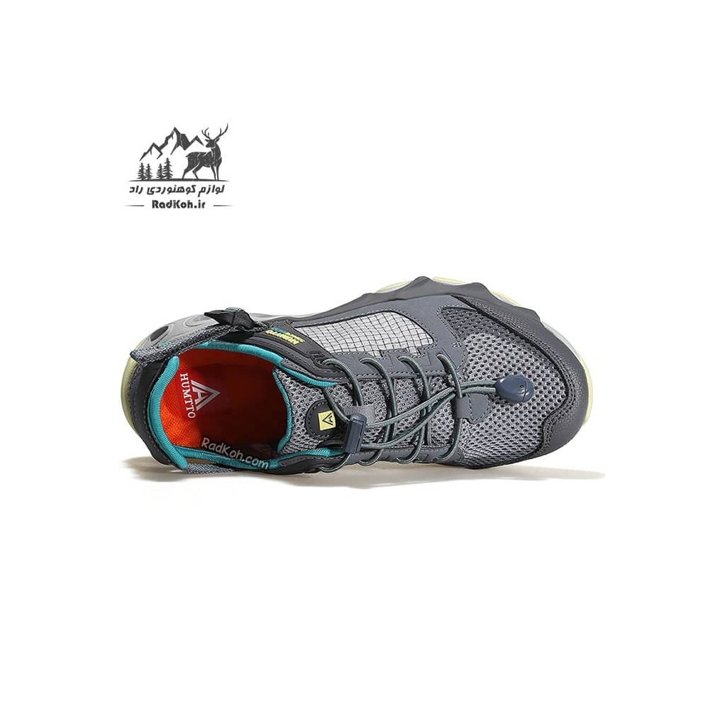 کفش زنانه هومتو مدل humtto 630101B-4 رنگ طوسی/سبز فسفری