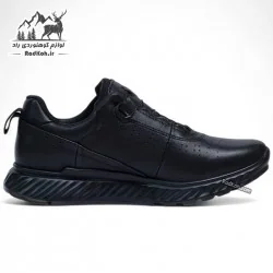 کفش روزمره چرم مردانه هامتو مدل 350639A-1 بند دیسکی رنگ مشکی