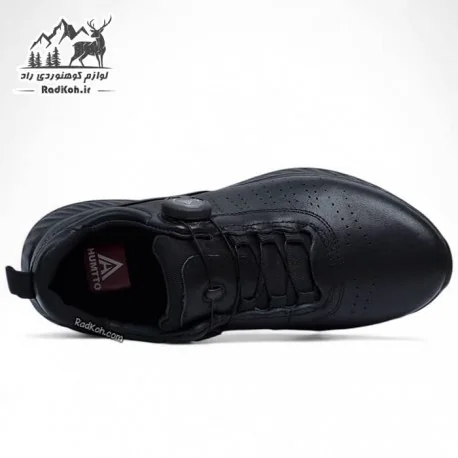 کفش چرم هامتو مدل 350639B-1 بند دیسکی رنگ مشکی