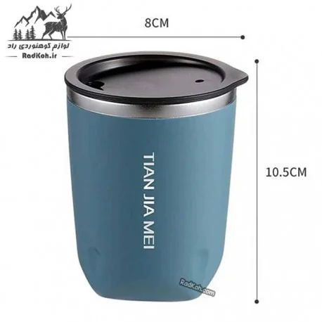 ماگ تیان جیا می 300 میلی لیتر مدل Office Cup 8928 رنگ سبزآبی