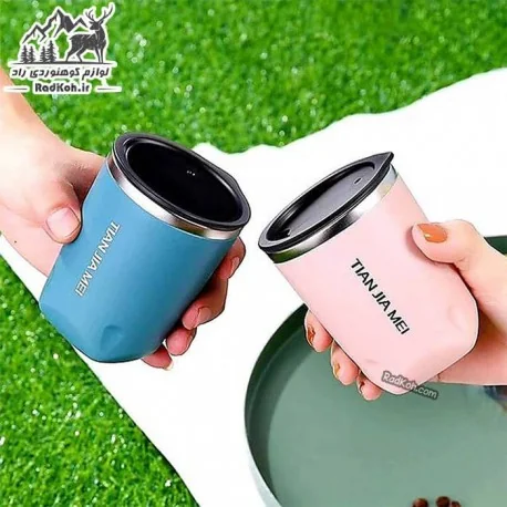 ماگ تیان جیا می 300 میلی لیتر مدل Office Cup 8928 رنگ سبزآبی