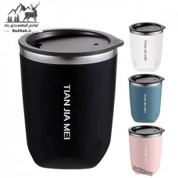 لیوان ماگ طبیعت گردی تیان جیا می مدل Office Cup 8928 300ml رنگ صورتی