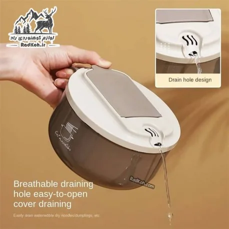 ظرف غذای چند کاره 1000 میلی لیتر مدل T1000 رنگ قهوه ای