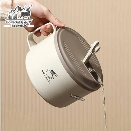 ظرف غذا چند منظوره 1000 میلی لیتر T1000 رنگ کرمی