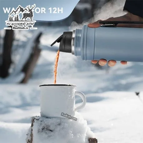 فلاسک کوهنوردی سانتکو 1 لیتر مدل Aspen کد HY-1000-16 رنگ طوسی