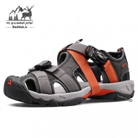 صندل کوهنوردی مردانه هامتو مدل 710091A-2 رنگ خاکستری تیره/نارنجی