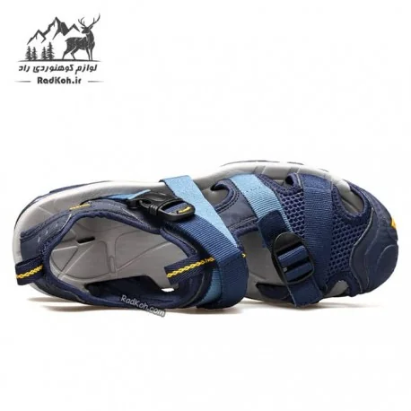 صندل جلو بسته مردانه هامتو مدل 710091A-4 رنگ سرمه ای/زرد