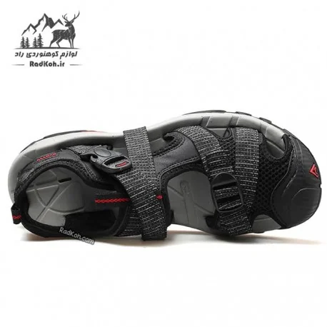 صندل طبیعت گردی مردانه هومتو مدل humtto 710091A-5 رنگ مشکی طرح دار/قرمز