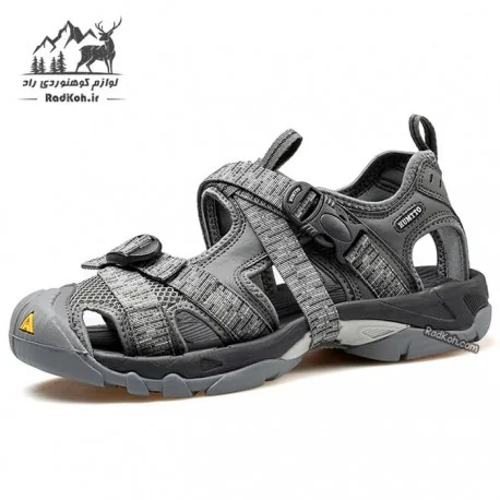 صندل جلو بسته هامتو مردانه مدل 710091A-6 رنگ طوسی