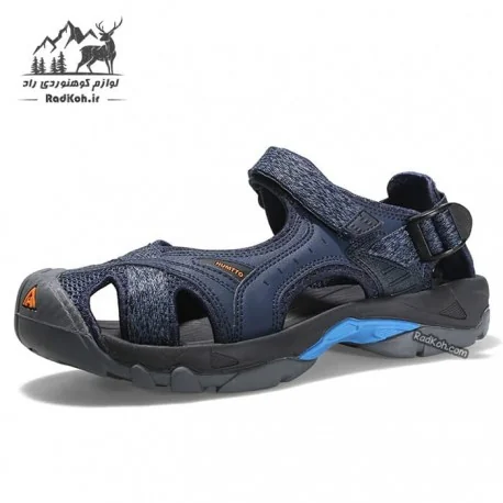 صندل جلو بسته مردانه هامتو مدل 9601-6 رنگ سرمه ای/مشکی