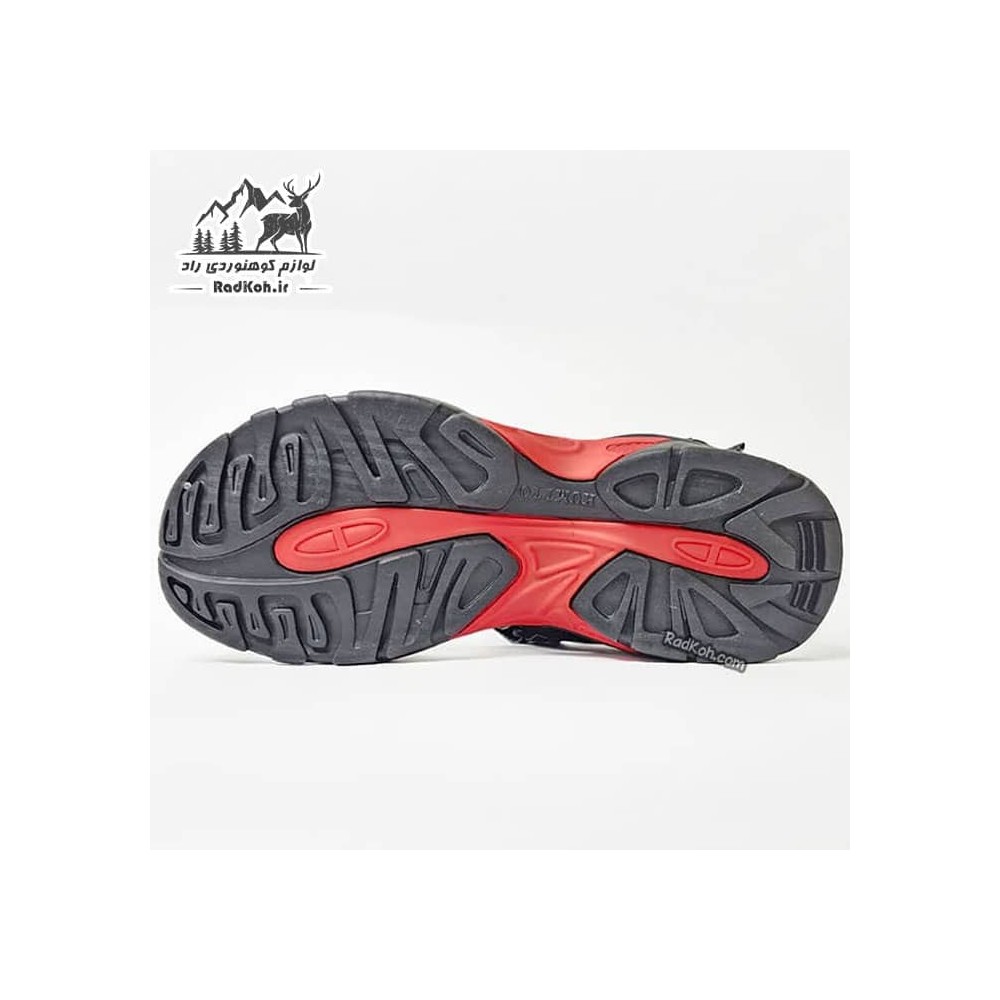 صندل جلو بسته هامتو مردانه مدل 9601-10 رنگ مشکی/خاکستری تیره