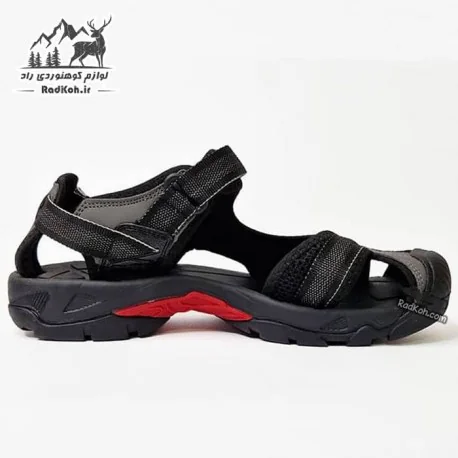 صندل کوهنوردی جلو بسته مردانه هامتو مدل 9601-10 رنگ مشکی/خاکستری تیره