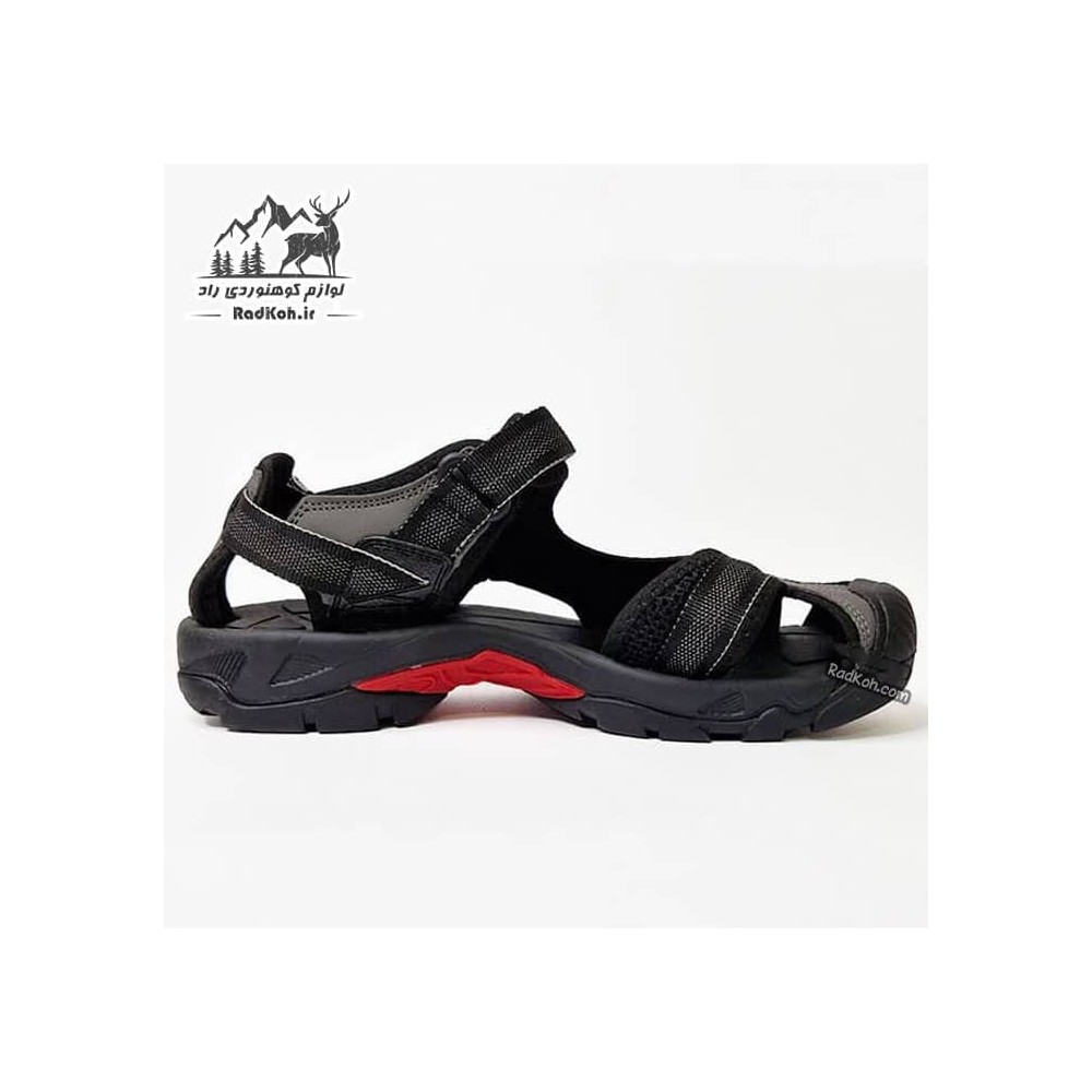 صندل کوهنوردی جلو بسته مردانه هامتو مدل 9601-10 رنگ مشکی/خاکستری تیره