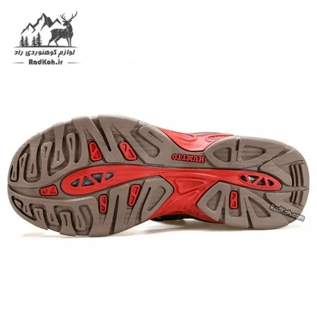 صندل مردانه جلو بسته هامتو مدل 740093A-4 رنگ مشکی/قهوه ای