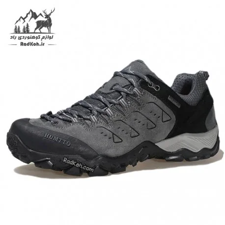 کفش طبیعت گردی مردانه هامتو مدل 19066A-5 رنگ خاکستری تیره