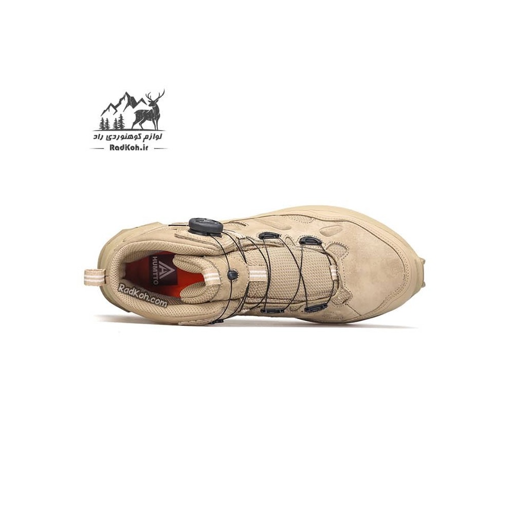 کفش طبیعت گردی مردانه هامتو مدل 240351A-4 بند دیسکی رنگ خاکی روشن