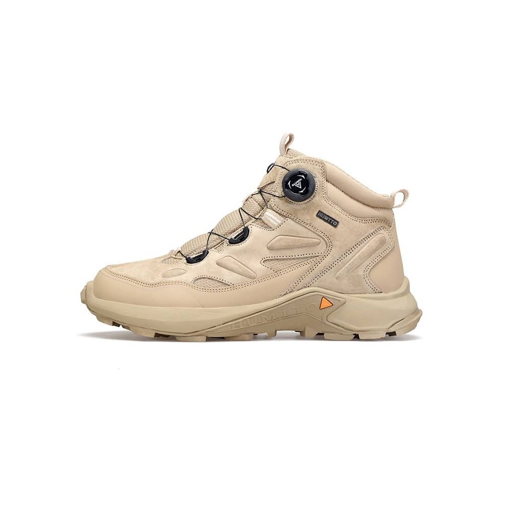 کفش مردانه هامتو مدل 240351A-4 بند دیسکی رنگ خاکی روشن