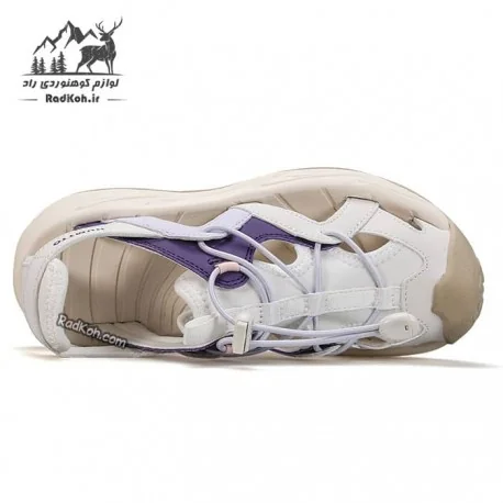 صندل جلو بسته زنانه هومتو مدل 740086B-3 رنگ سفید/بنفش