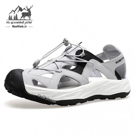 صندل جلو بسته مردانه هامتو مدل 740086A-2 رنگ طوسی