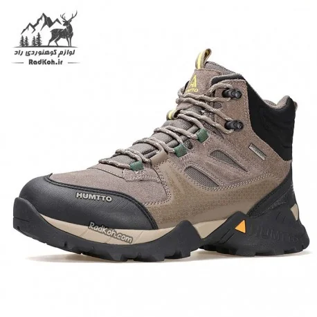 کفش کوهنوردی سبک مردانه هامتو مدل 240760A-2 رنگ خاکی	