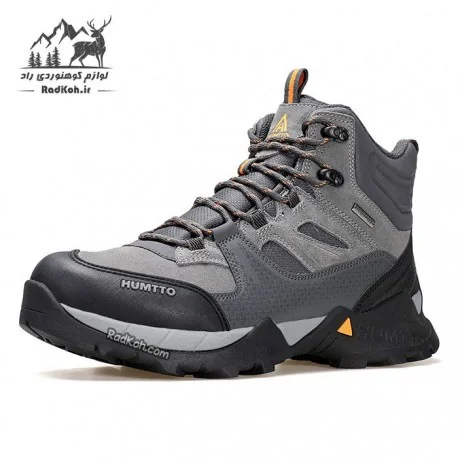 کفش طبیعت گردی مردانه هامتو مدل 240760A-3 رنگ خاکستری تیره