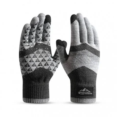 دستکش مردانه بافت Golov.Ejoy مدل DZ121 رنگ طوسی