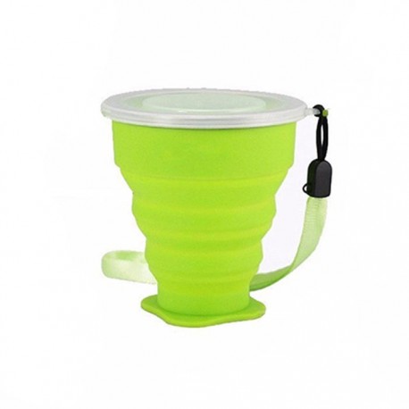 خرید لیوان سیلیکونی کوهنوردی تاشو کد L1 رنگ سبز