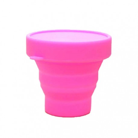 خرید لیوان سیلیکونی کوهنوردی تاشو کد L2 رنگ صورتی