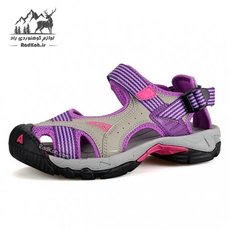 صندل هامتو زنانه مدل 9602-3 رنگ طوسی/بنفش