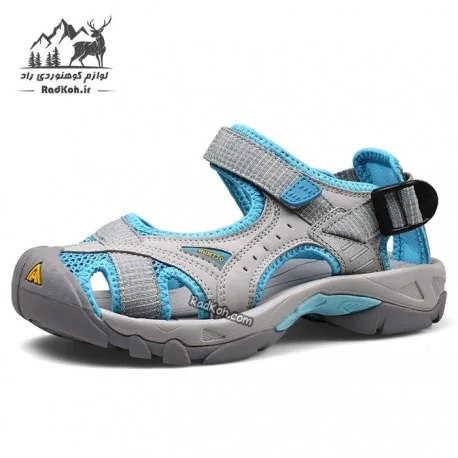 صندل آب نوردی زنانه هامتو مدل 9602-5 رنگ طوسی/آبی فیروزه ای