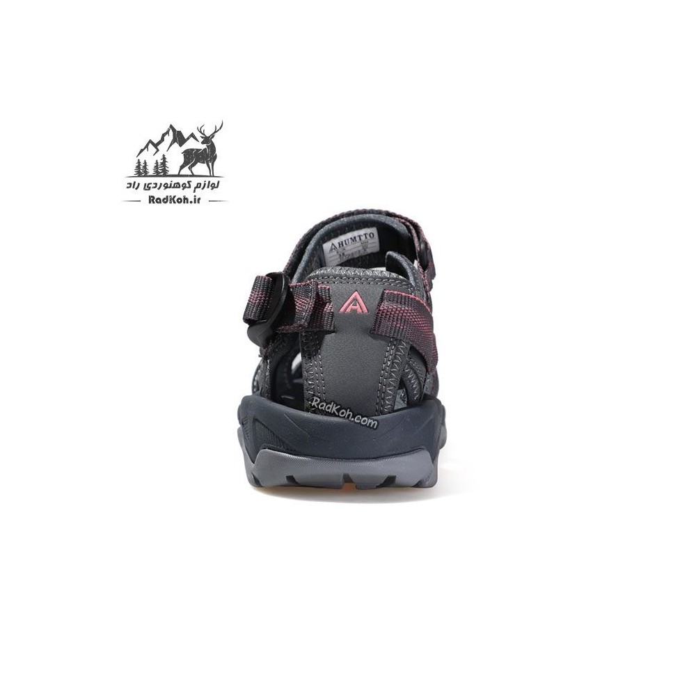 صندل زنانه هامتو مدل 9602-8 رنگ خاکستری تیره