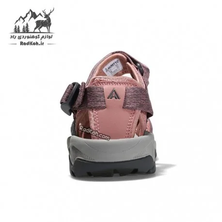 صندل جلو بسته زنانه هامتو مدل 9602-11 رنگ گلبهی