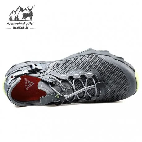 کفش هامتو مردانه مدل 610395A-2 رنگ خاکستری تیره/سبز فسفری