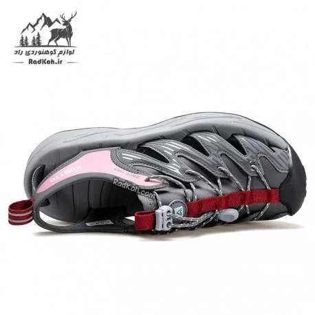 صندل زنانه هامتو مدل 730508B-6 رنگ خاکستری تیره/بنفش صورتی