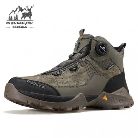 کفش ساقدار مردانه هامتو مدل 250366A-2 بند دیسکی رنگ خاکی