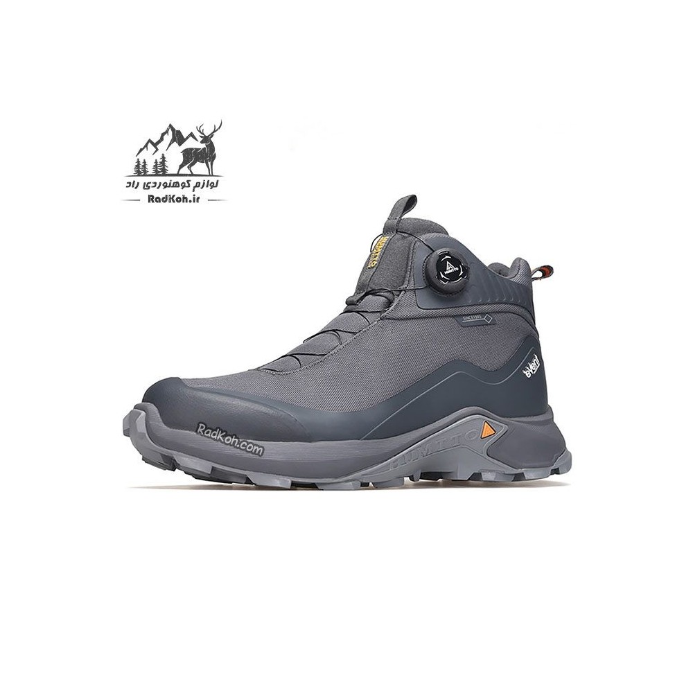 کفش طبیعت گردی مردانه هامتو مدل 240775A-2 بند دیسکی رنگ خاکستری