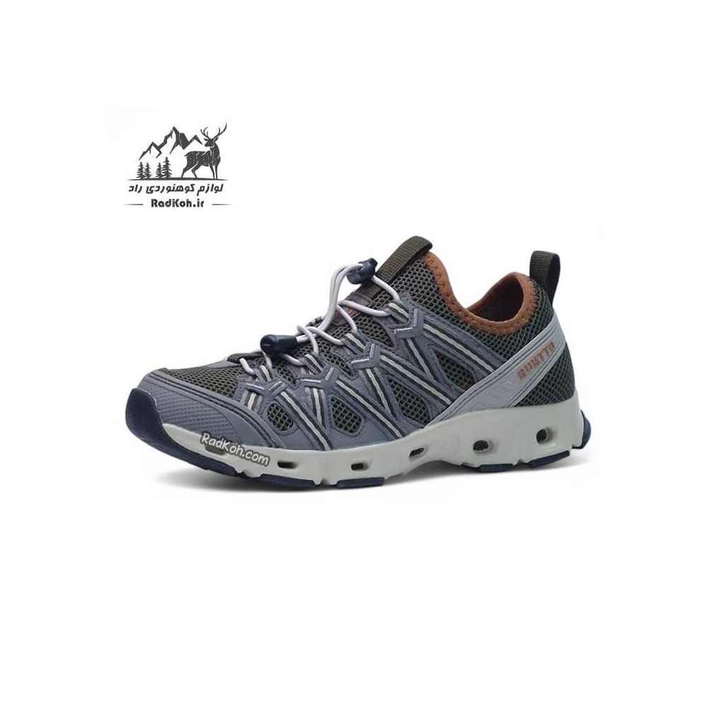 کفش پیاده روی زنانه هامتو مدل 610049B-15 رنگ طوسی/سبز تیره