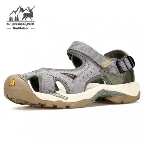 صندل پیاده روی زنانه هامتو مدل 9602-18 رنگ طوسی/سبز