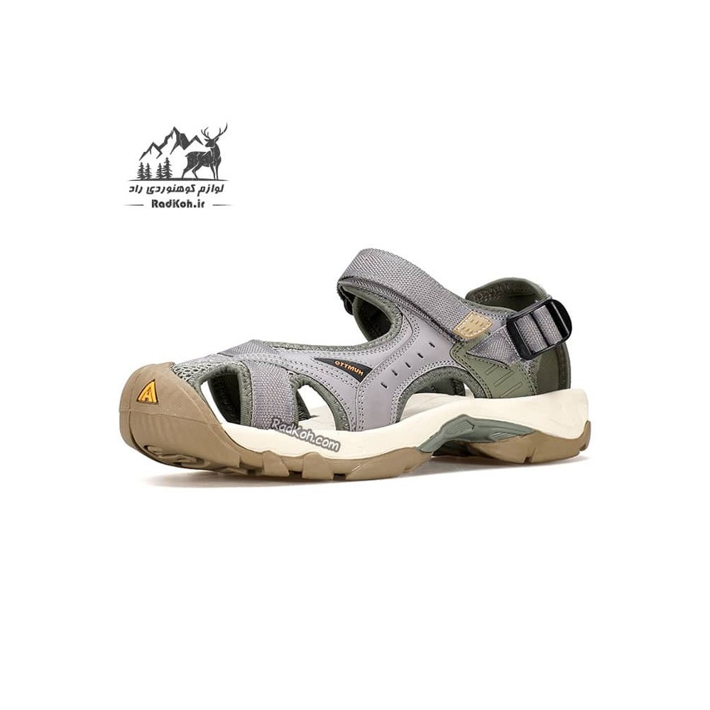 صندل پیاده روی زنانه هامتو مدل 9602-18 رنگ طوسی/سبز