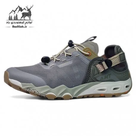 کفش صندل تابستانی زنانه هامتو مدل 610395B-6 رنگ طوسی/سبز