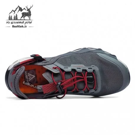 صندل زنانه هامتو مدل 610395B-5 رنگ خاکستری/زرشکی