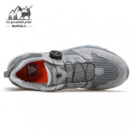 کفش مردانه هومتو مدل 160913A-4 بند دیسکی رنگ خاکستری