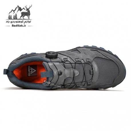 کفش هامتو مردانه مدل 160482A-2 بند دیسکی رنگ خاکستری تیره