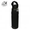 بطری آب استنلی 600 میلی لیتر مدل 0.6L ICEFLOW BOTTLE رنگ مشکی