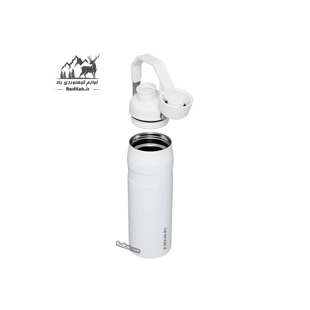 بطری 600 میلی لیتر استنلی آیس فلو مدل 0.6L ICEFLOW BOTTLE رنگ سفید