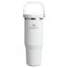 تراول ماگ 880 میلی لیتر استنلی نی دار مدل FLIP STRAW TUMBLER 0.88L رنگ سفید