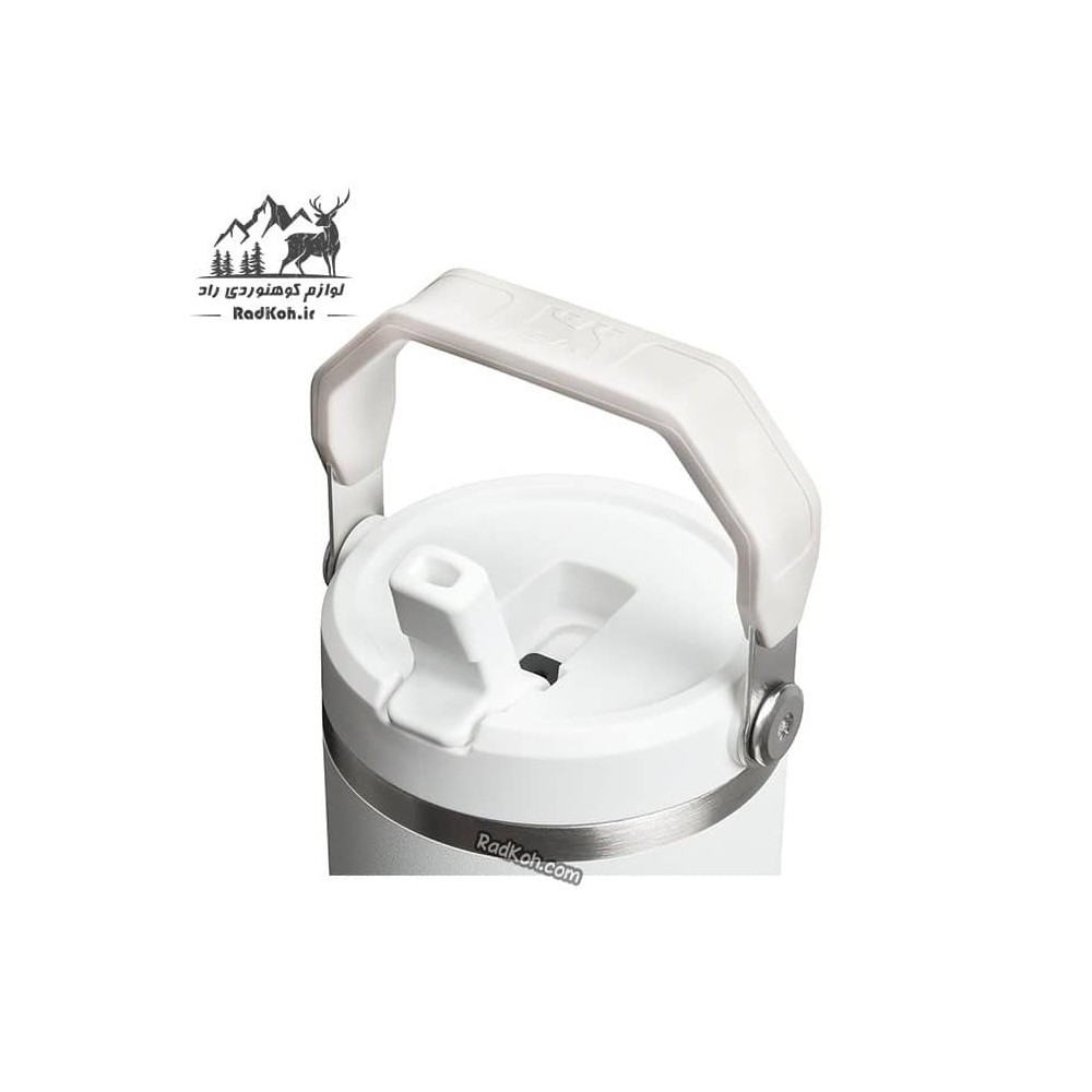 تراول ماگ نی دار 880 میلی لیتر استنلی مدل FLIP STRAW TUMBLER 0.88L رنگ سفید