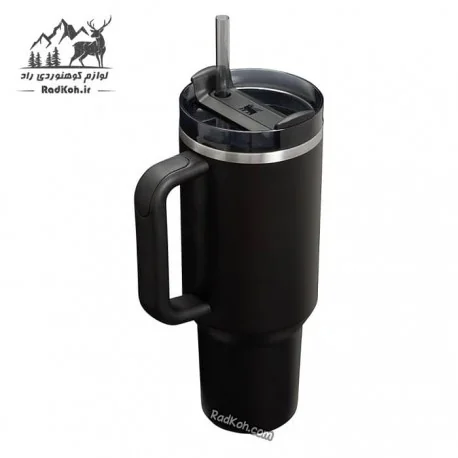 ماگ استنلی نی دار 1.18 لیتر مدل Quencher H2.0 Tumbler 1.18 L رنگ مشکی