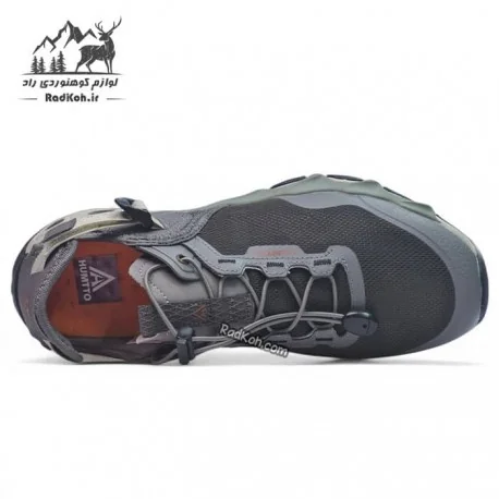 کفش صندل زنانه هامتو مدل 640717B-11 رنگ طوسی/سبز